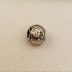 Libra Scales Silver European Charm Pendant